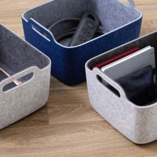 Flex Office Desk Basket and Accessories Interiors