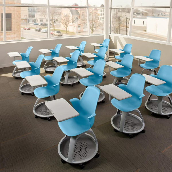 Steelcase Node Chair - Tripod Base with worksurface and castors
