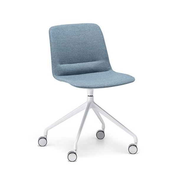 Unica swivel chair, 4 way base, fully upholstered