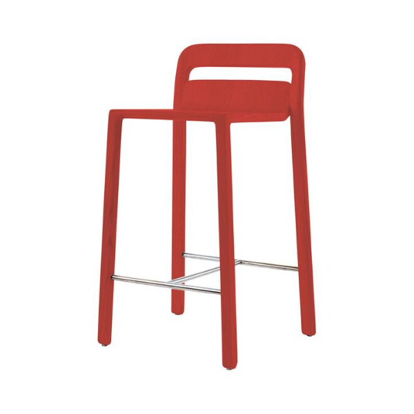 gohome Hollywood Counter Height Stool - Coral Red Stain