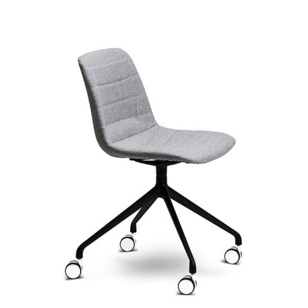 Unica swivel chair, 4 way base, fully upholstered