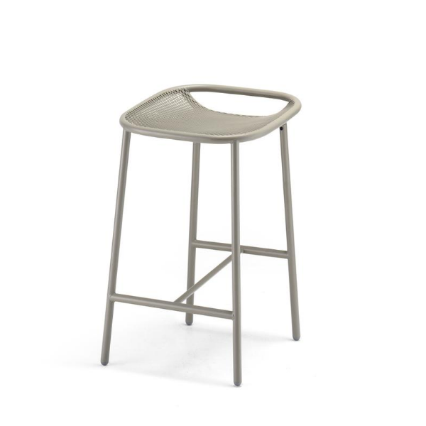 Go Home Grille Outdoors/In Counter Height Stool (650mm SH) - Stone Grey