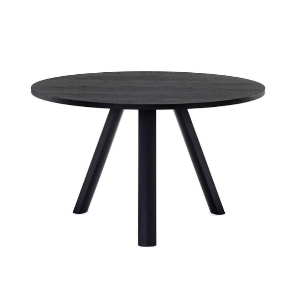 gohome Plateau Round Table (d=1200mm) - Black Stained Oak Finish