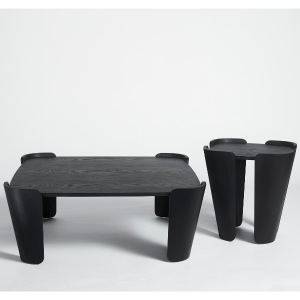 gohome Tulipa Side Table and Coffee Table - Black Stain