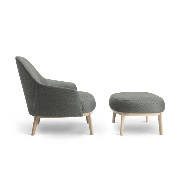 Offecct Shift Wood Classic Chair and Ottoman
