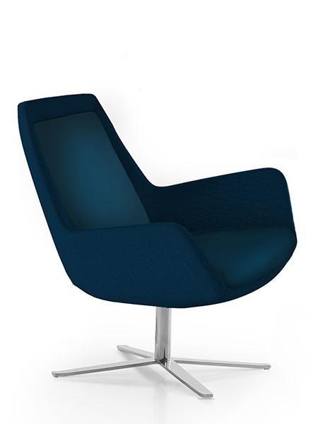 Aquila Prussian blue armchair for office